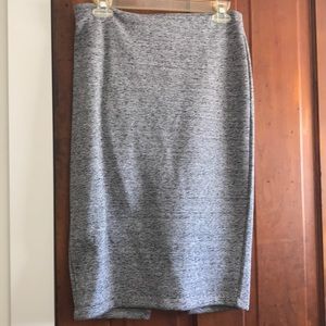 H&M Grey Heathered Pencil Skirt Size S